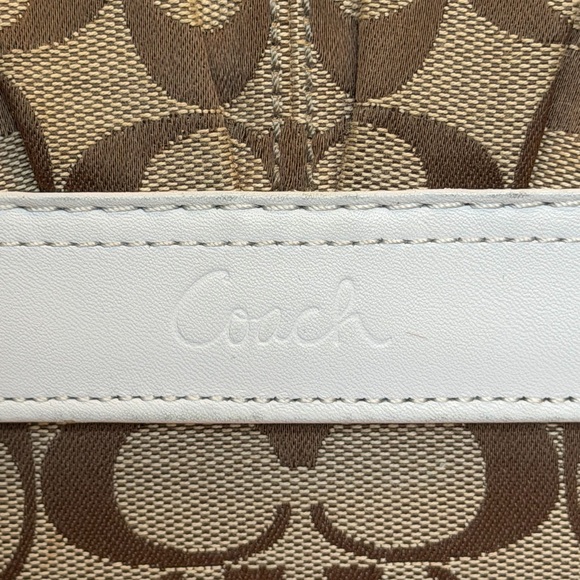 Coach Vintage Signature Khaki and White Leather Wallet - Picture 3 of 16
